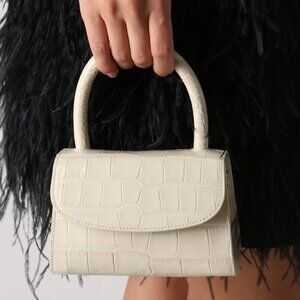 By Far Croc embossed Top handle Shoulder Mini bag